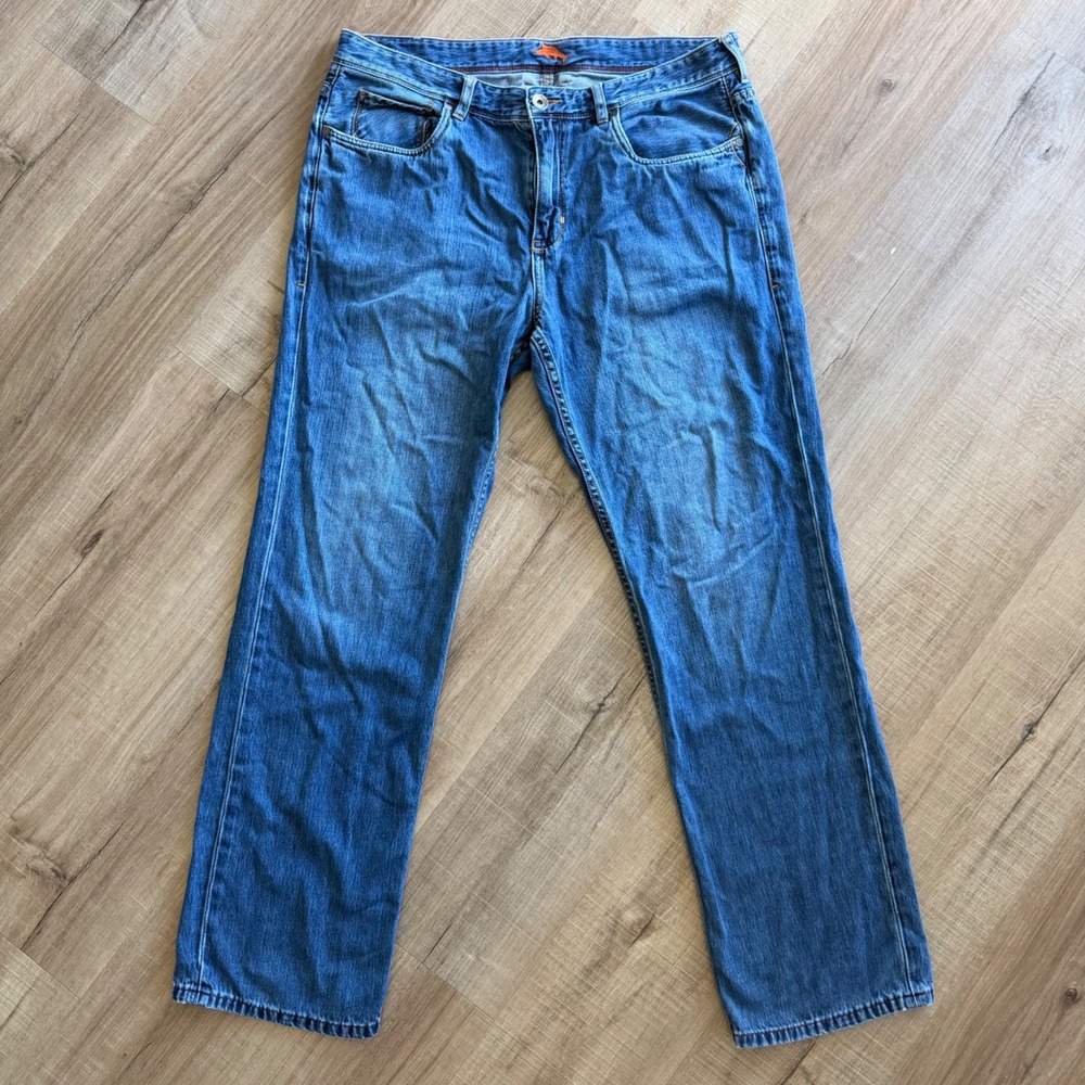 Tommy Bahama Cayman Island Relaxed Fit Jeans Mens 36x32 Blue Straight Leg Denim